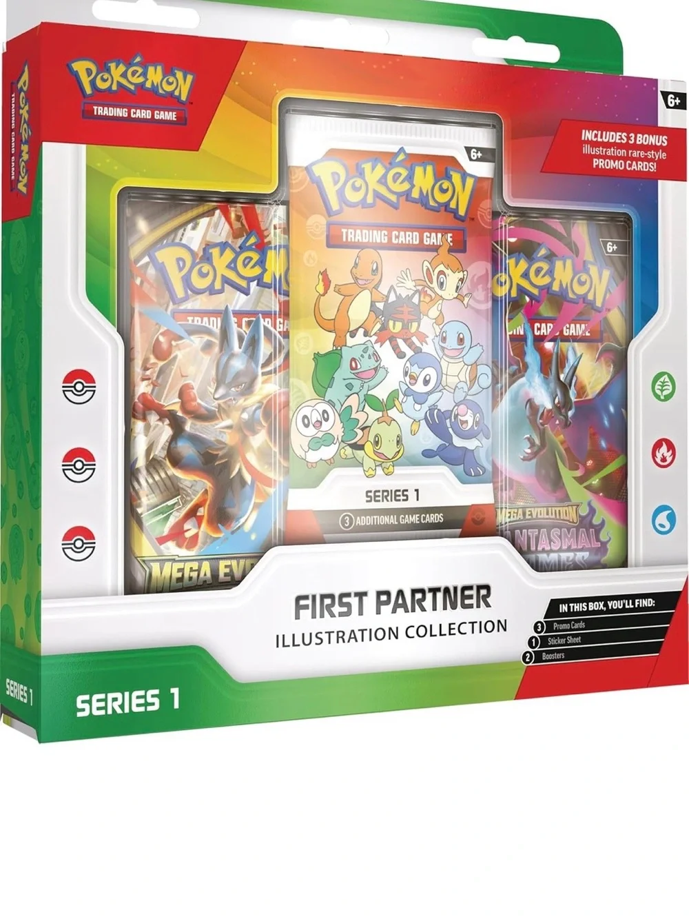 Pokemon First Partner Illustration Collection - Green, Red, Orange, Blue, Purple